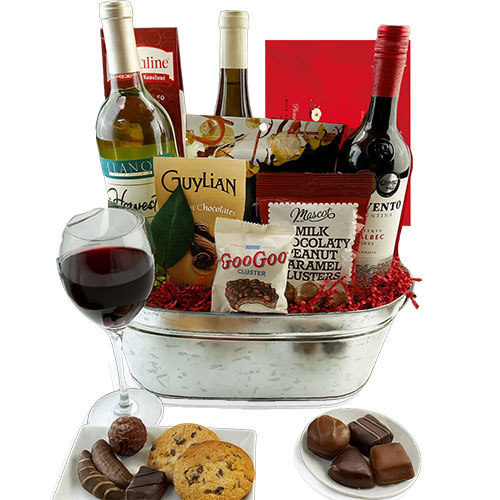 Wine Extravaganza Wine & Chocolate Gift Basket