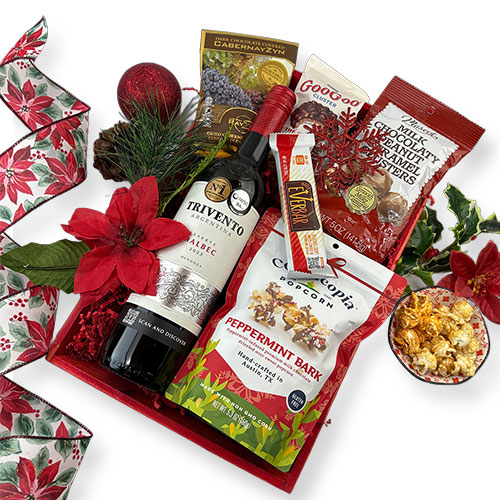 Christmas Wine Gift Basket