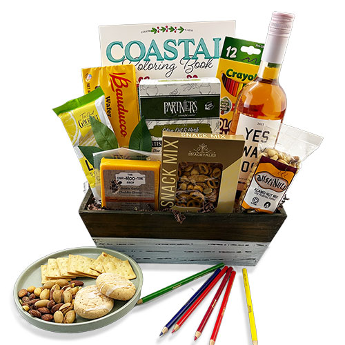 Coloring Fun Adult Coloring Book & Wine Gift