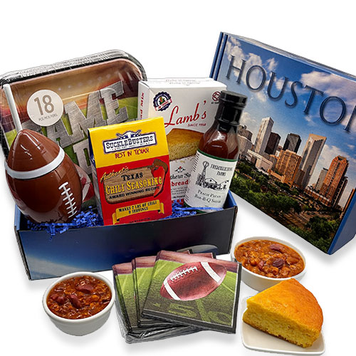 Houston Football Fan Sports Gift Basket